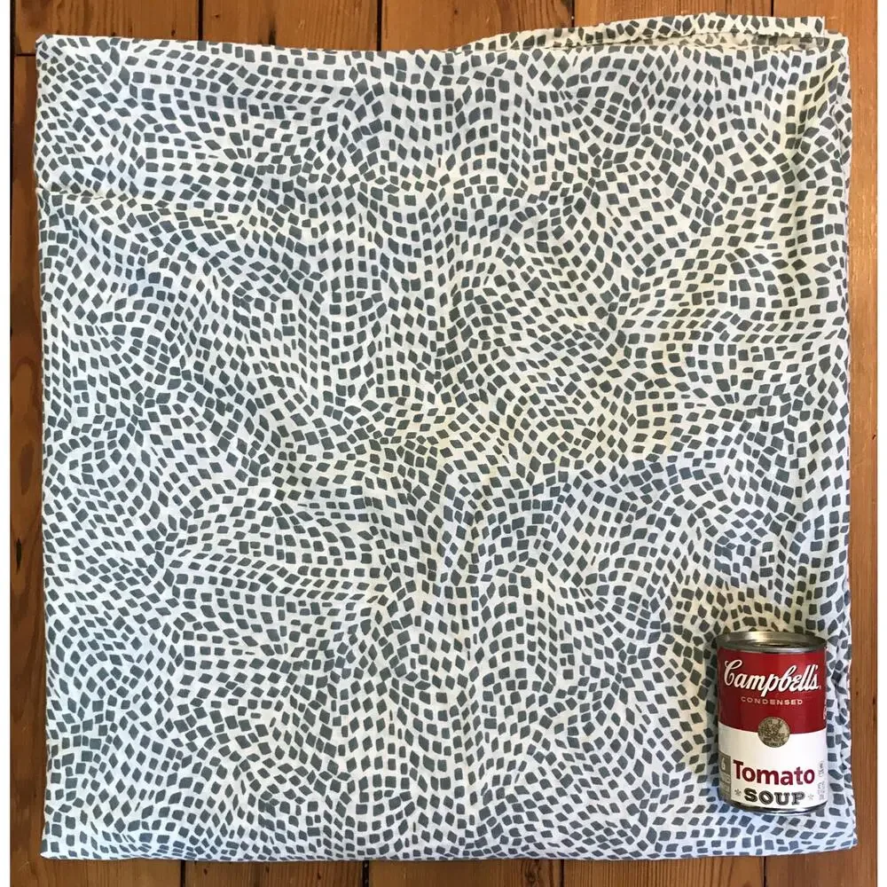 IKEA Tradkrassula Queen Full Double Blue Teal Patterned Duvet Cover Cotton